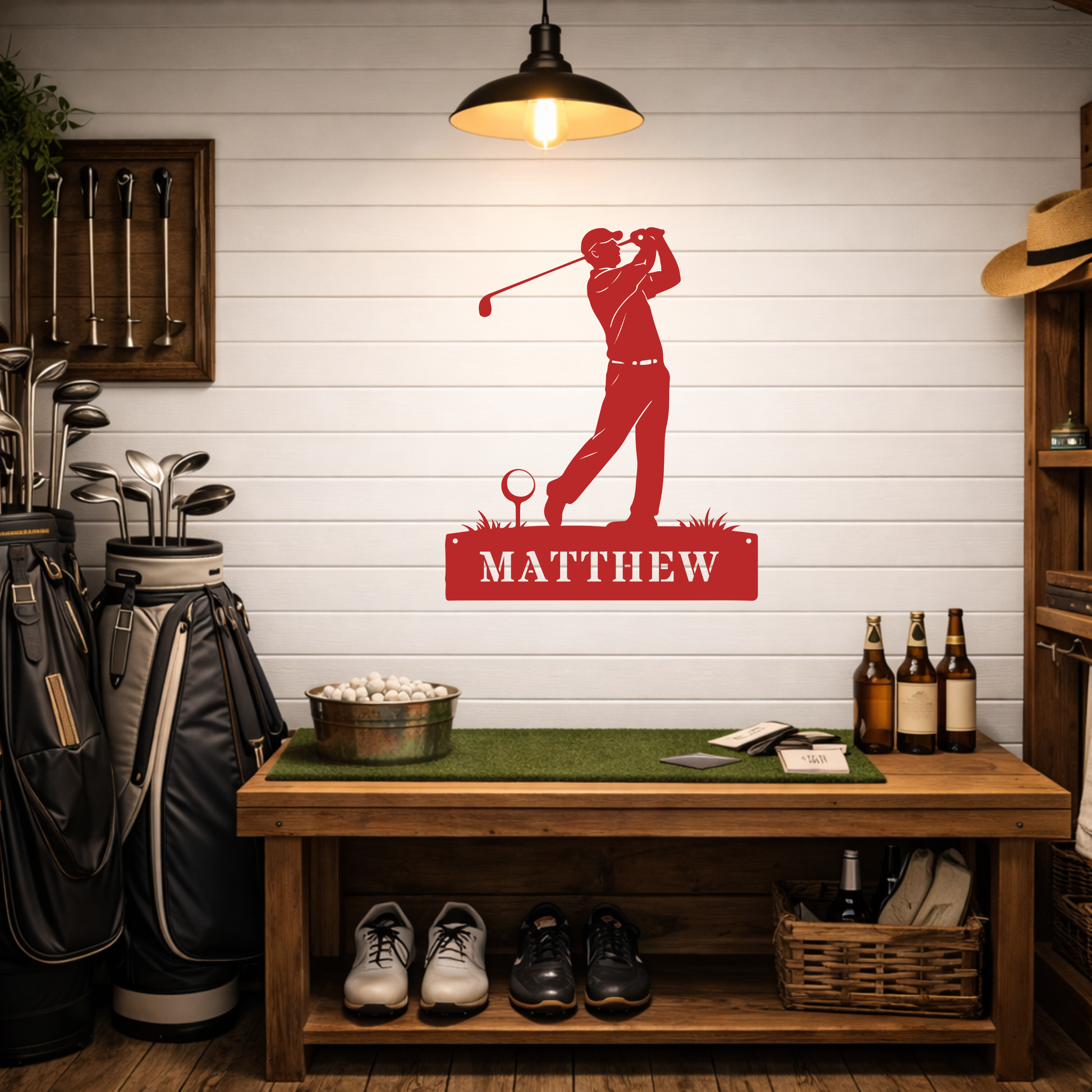 Personalised Golf Swing Metal Sign