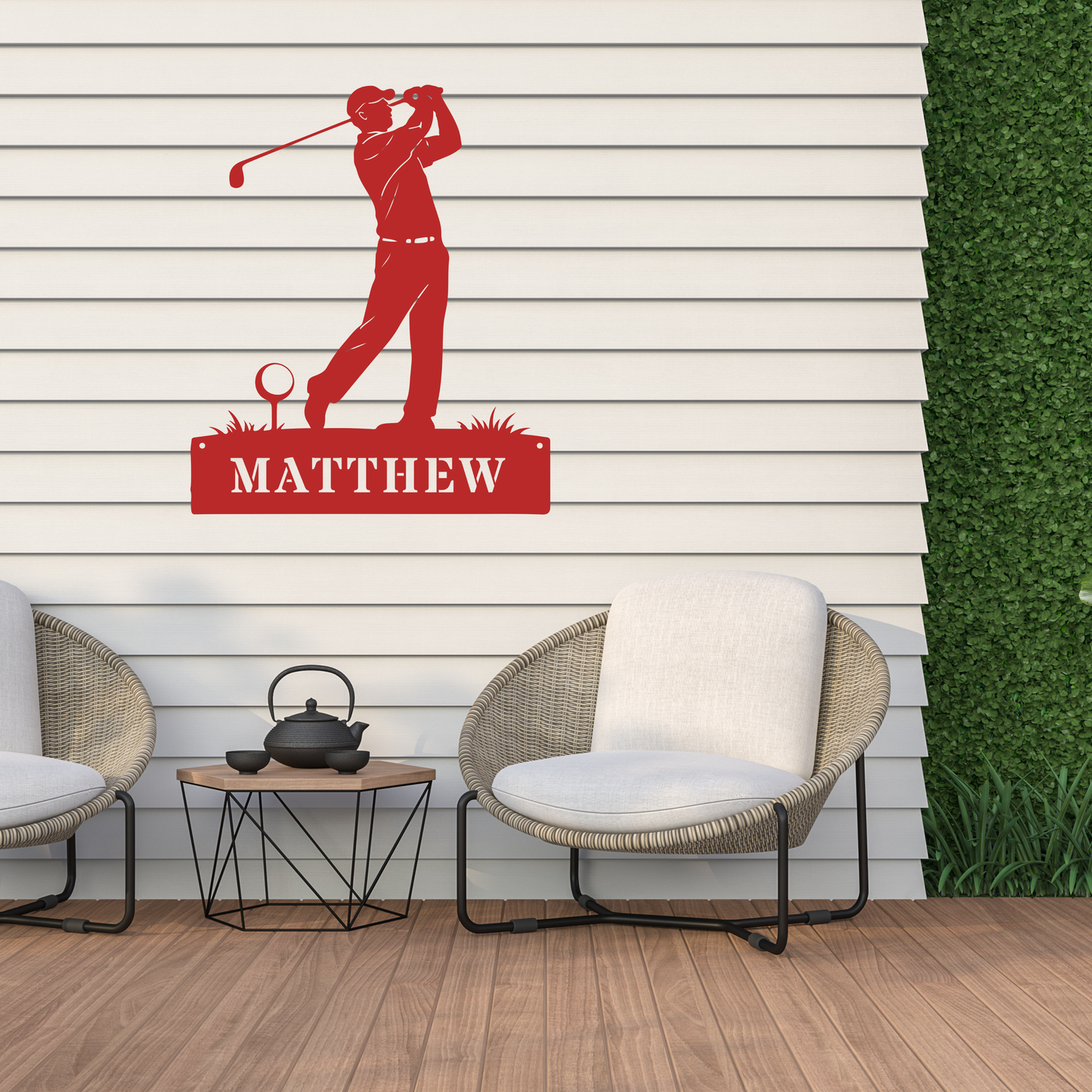 Personalised Golf Swing Metal Sign