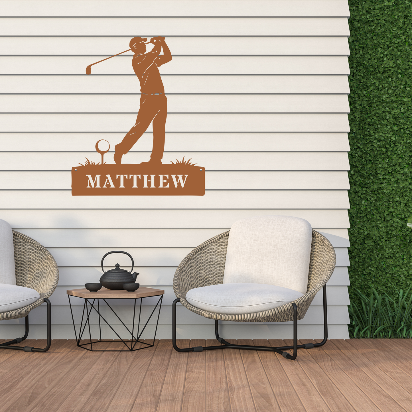 Personalised Golf Swing Metal Sign