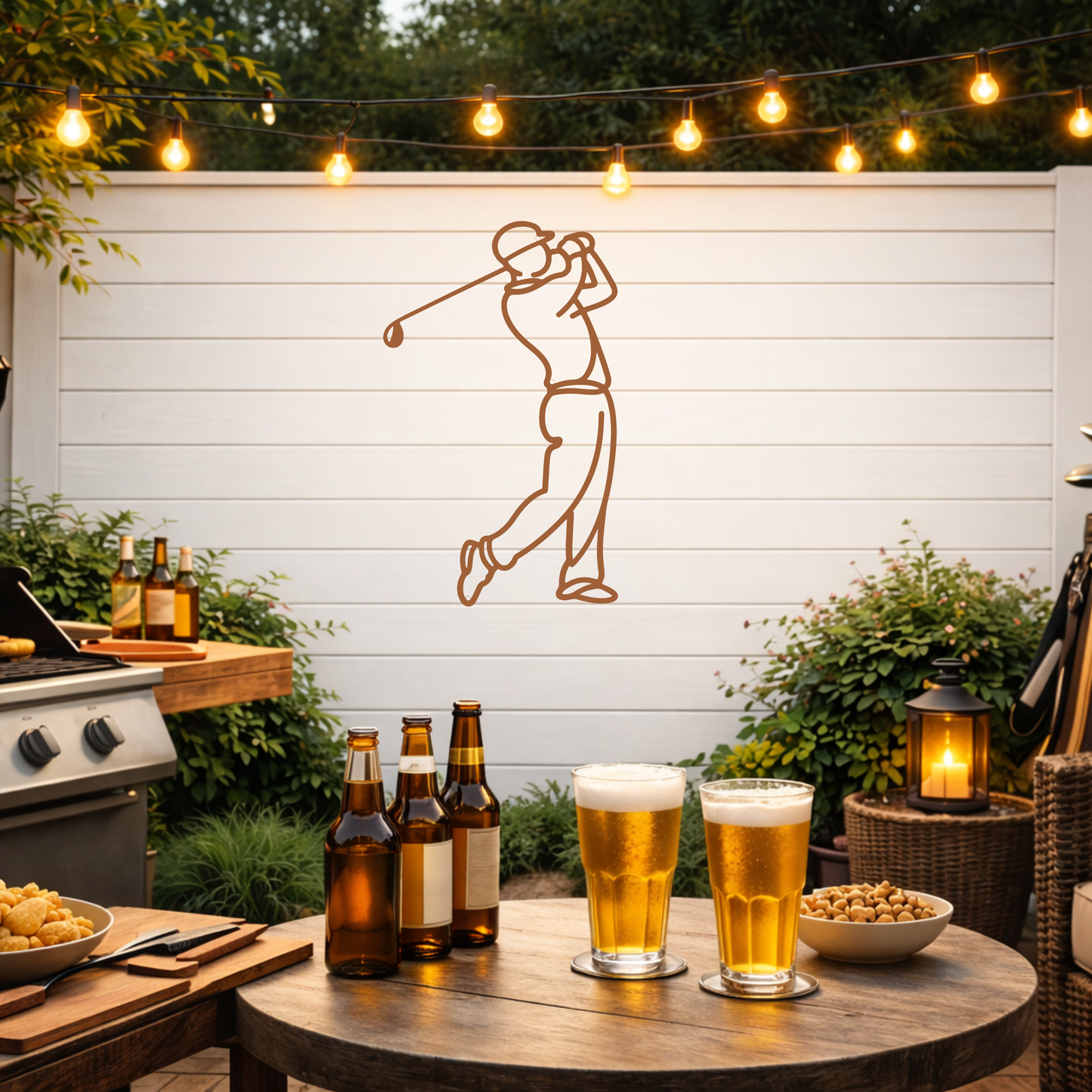 Minimalist Golf Metal Wall Sign