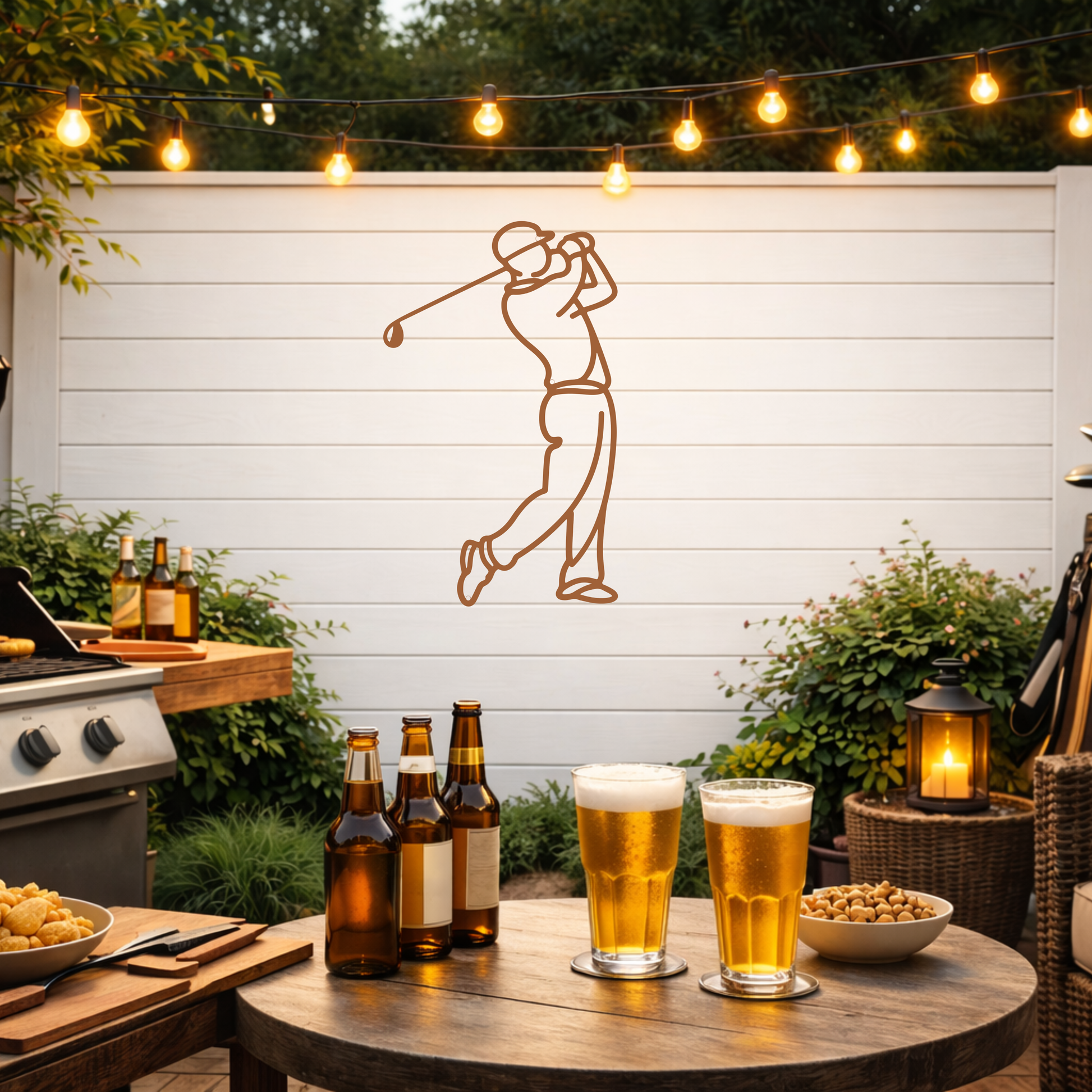 Minimalist Golf Metal Wall Sign
