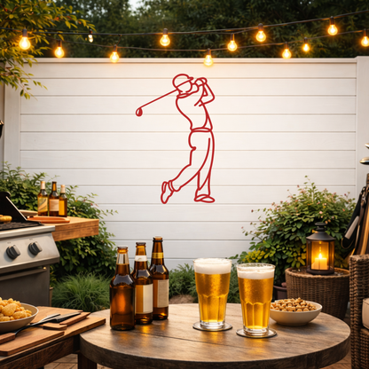 Minimalist Golf Metal Wall Sign