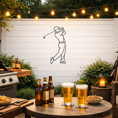 Minimalist Golf Metal Wall Sign