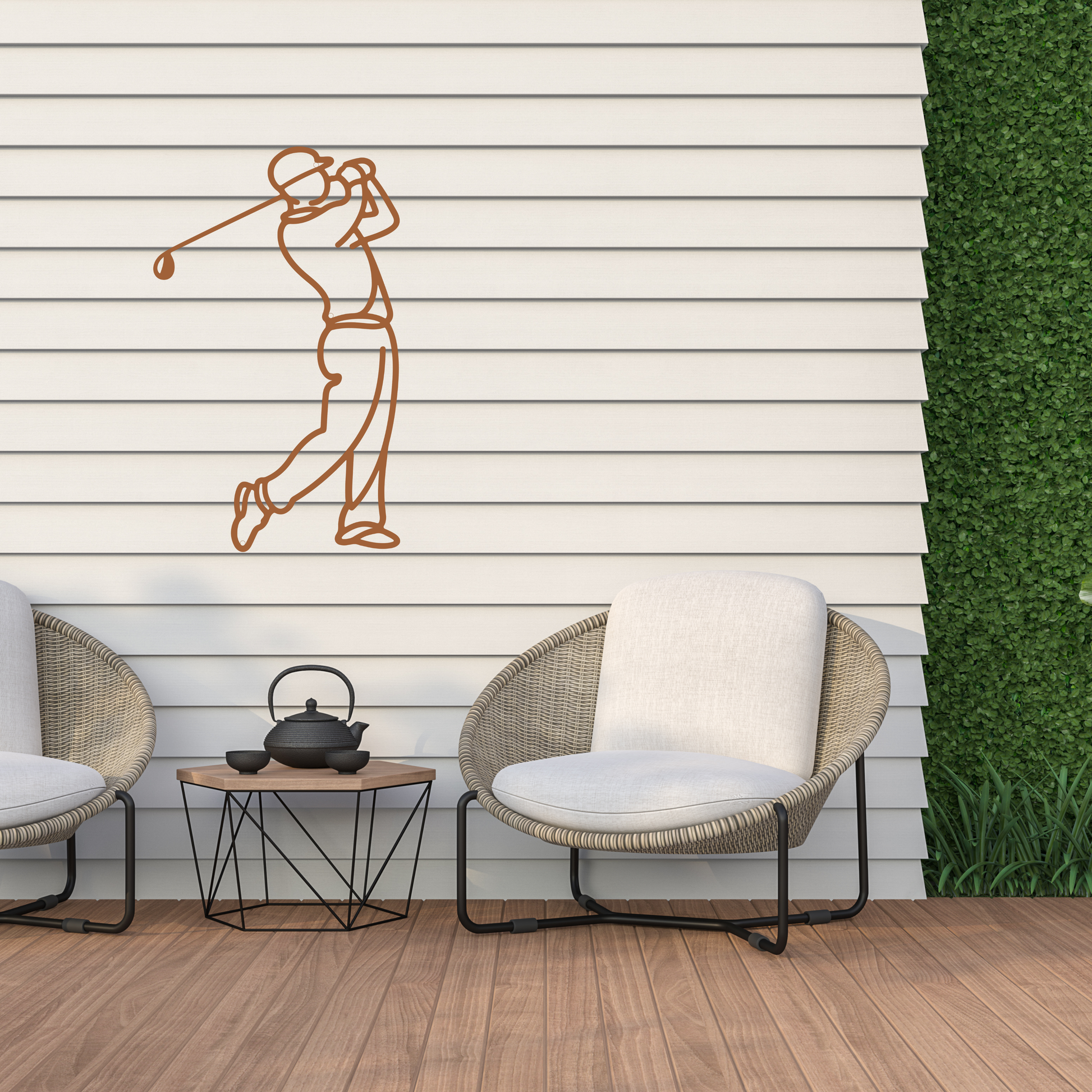 Minimalist Golf Metal Wall Sign