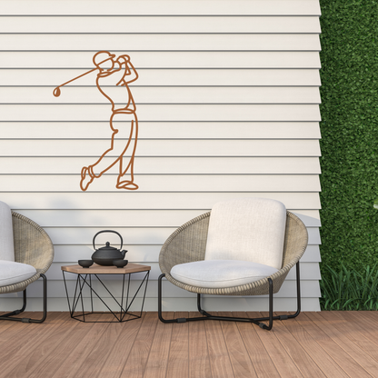 Minimalist Golf Metal Wall Sign