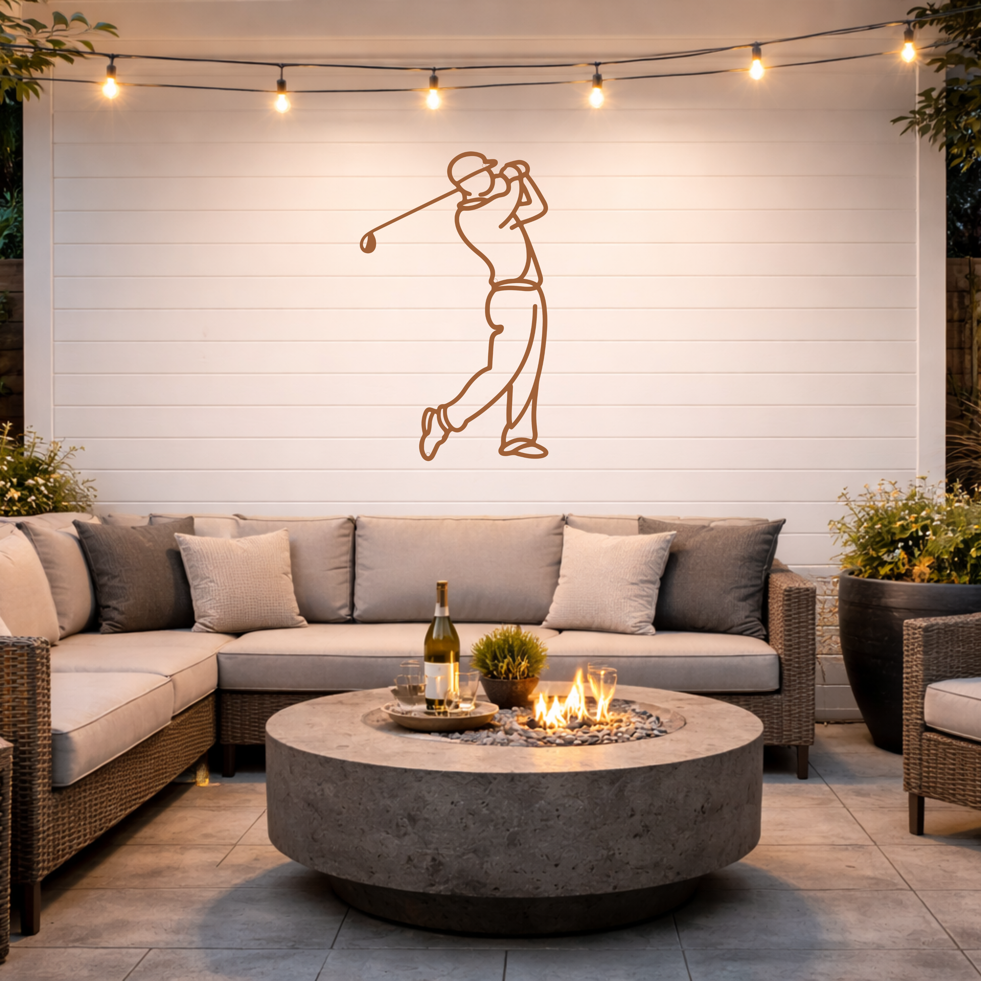 Minimalist Golf Metal Wall Sign