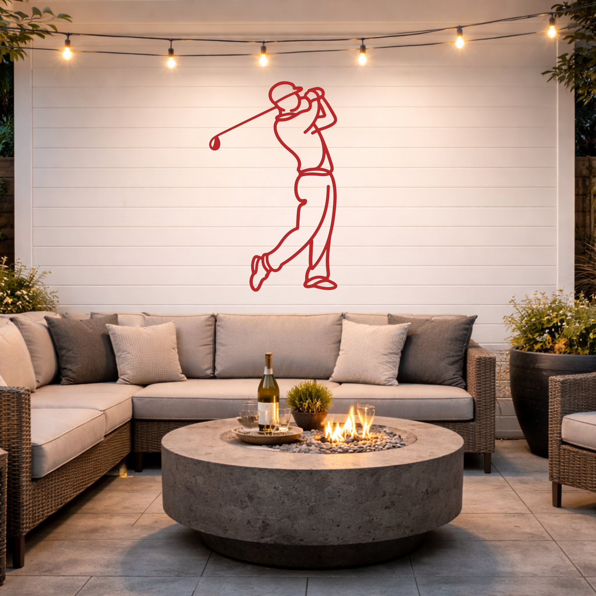 Minimalist Golf Metal Wall Sign