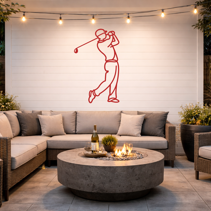 Minimalist Golf Metal Wall Sign