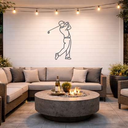 Minimalist Golf Metal Wall Sign