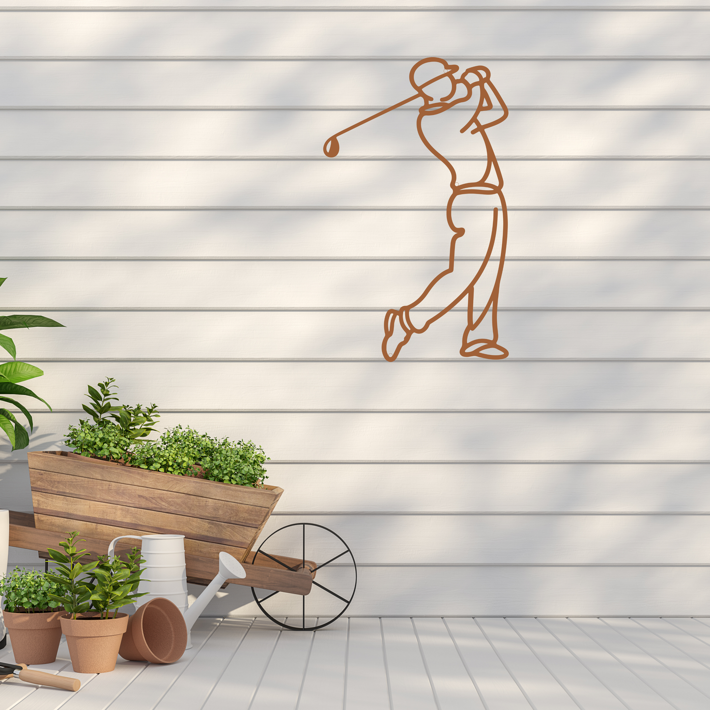 Minimalist Golf Metal Wall Sign