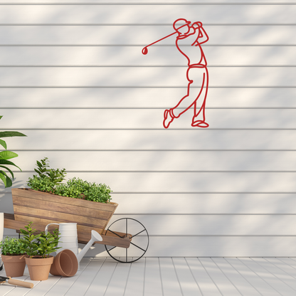 Minimalist Golf Metal Wall Sign