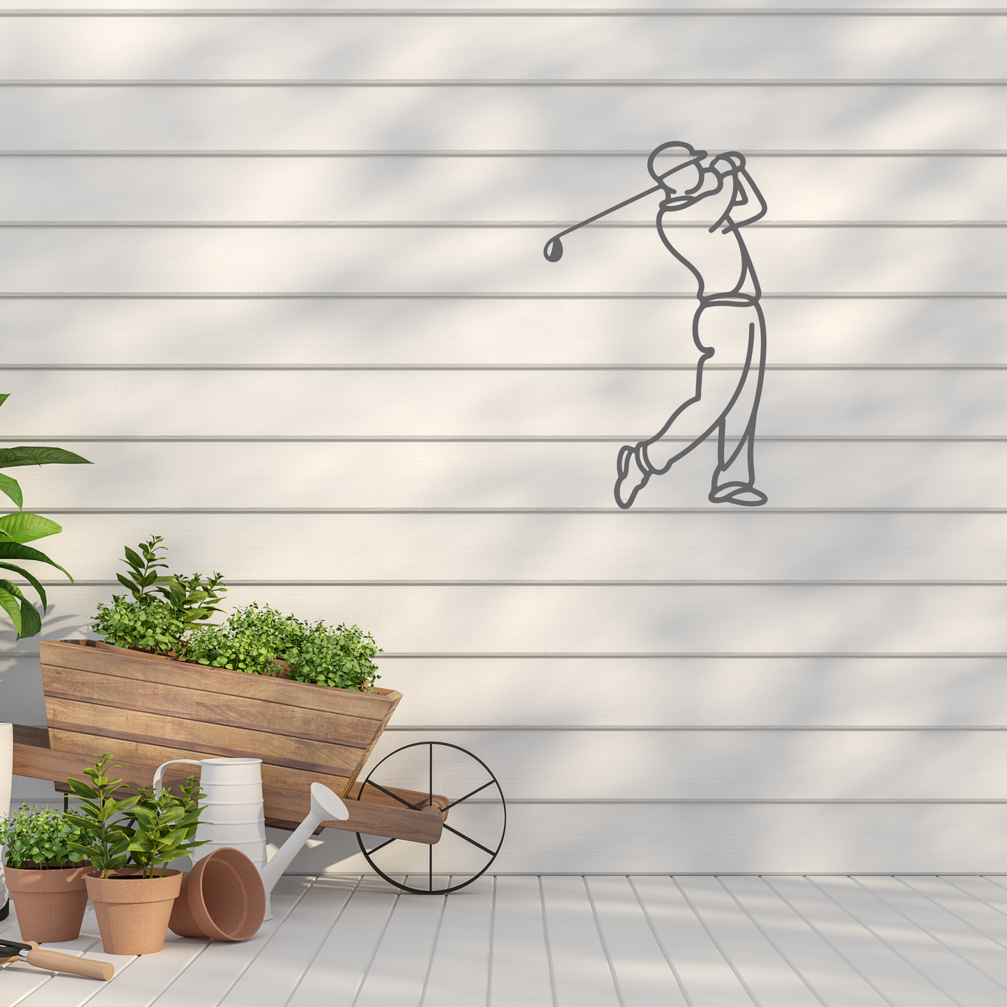 Minimalist Golf Metal Wall Sign