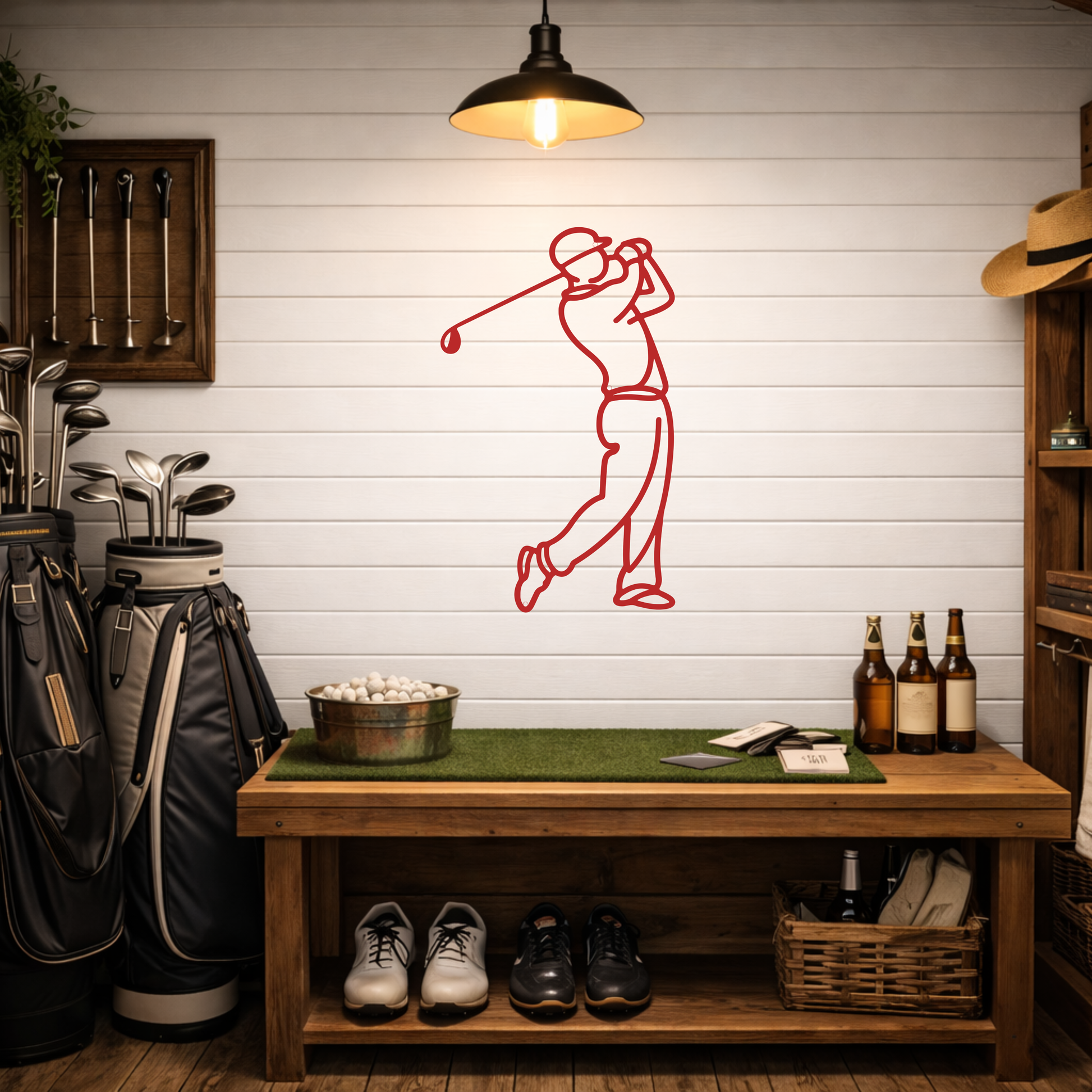 Minimalist Golf Metal Wall Sign