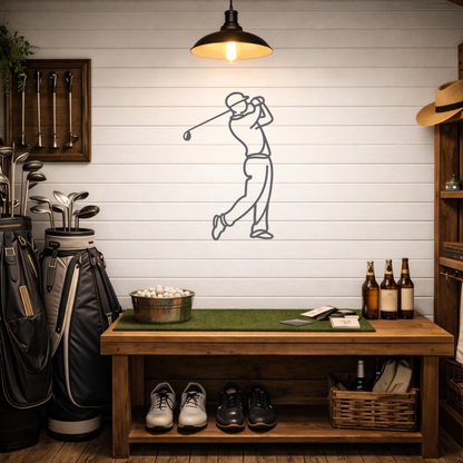 Minimalist Golf Metal Wall Sign