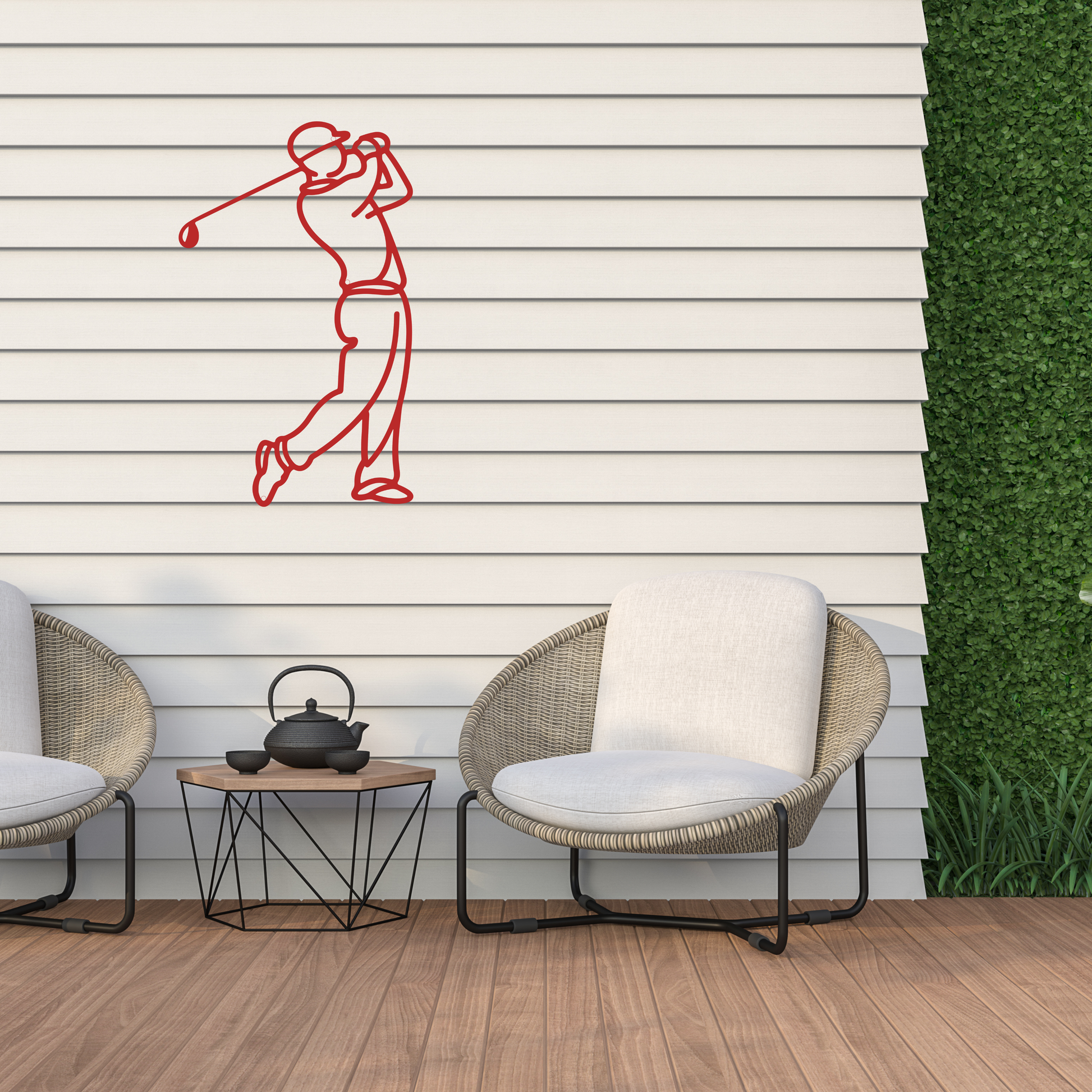 Minimalist Golf Metal Wall Sign