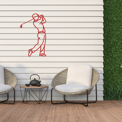 Minimalist Golf Metal Wall Sign