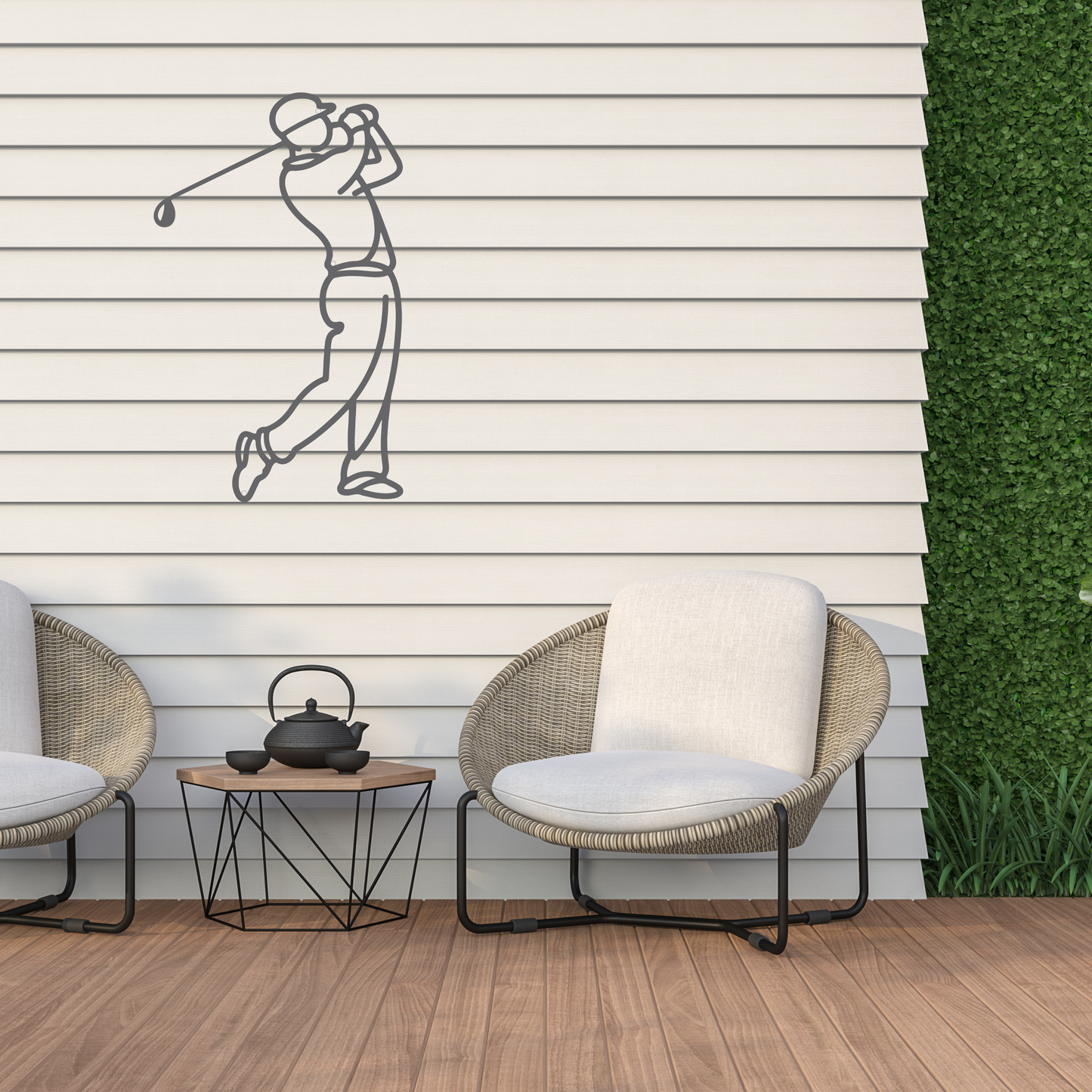 Minimalist Golf Metal Wall Sign
