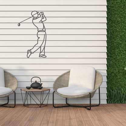 Minimalist Golf Metal Wall Sign