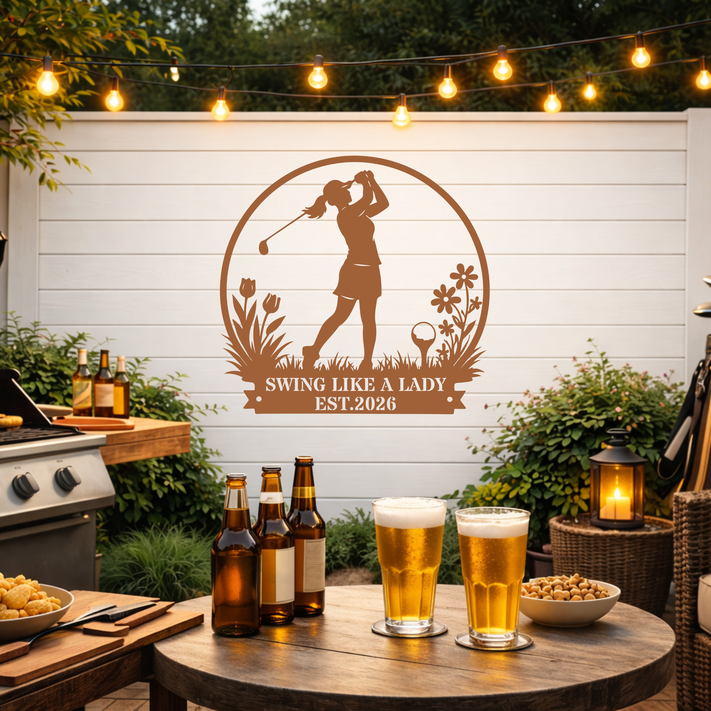 Swing Like a Lady Wall Sign