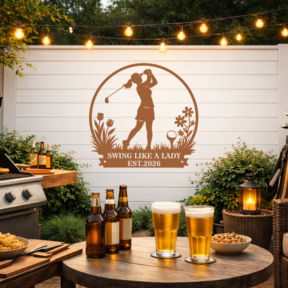 Swing Like a Lady Wall Sign