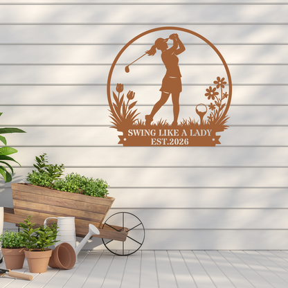 Swing Like a Lady Wall Sign