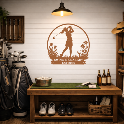 Swing Like a Lady Wall Sign