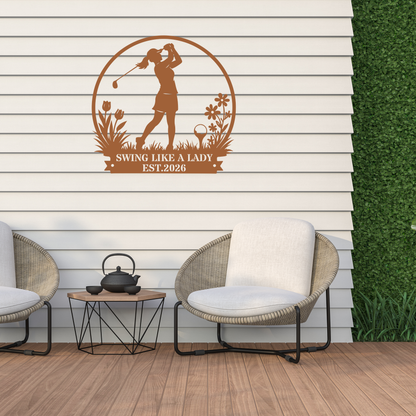 Swing Like a Lady Wall Sign