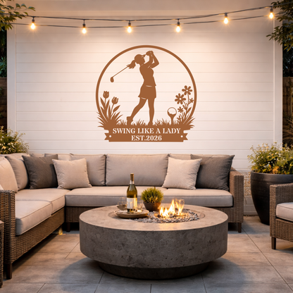 Swing Like a Lady Wall Sign