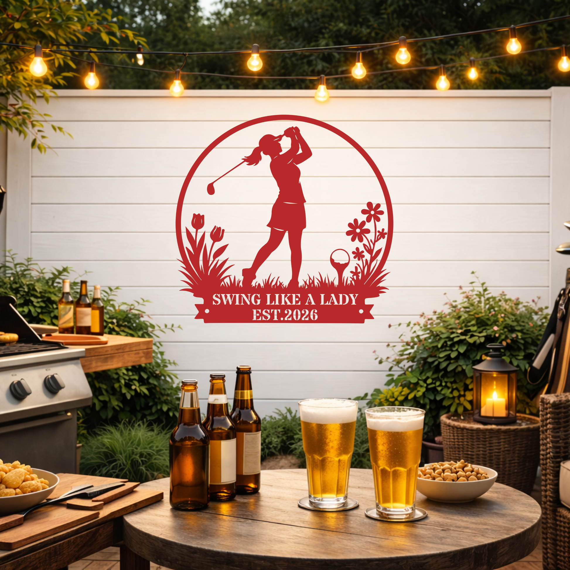 Swing Like a Lady Wall Sign