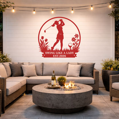 Swing Like a Lady Wall Sign