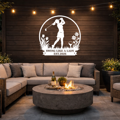 Swing Like a Lady Wall Sign