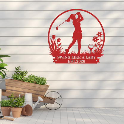 Swing Like a Lady Wall Sign