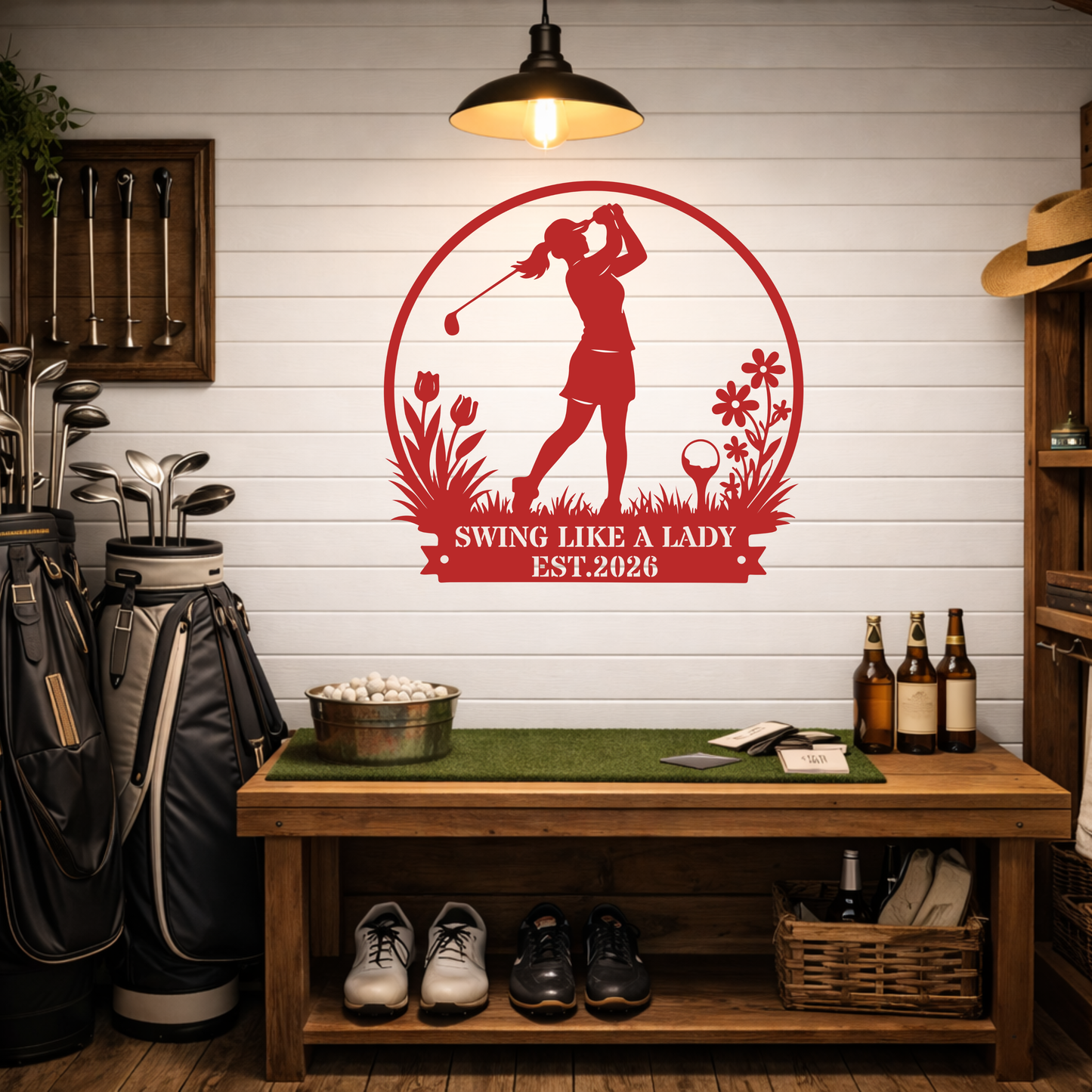 Swing Like a Lady Wall Sign