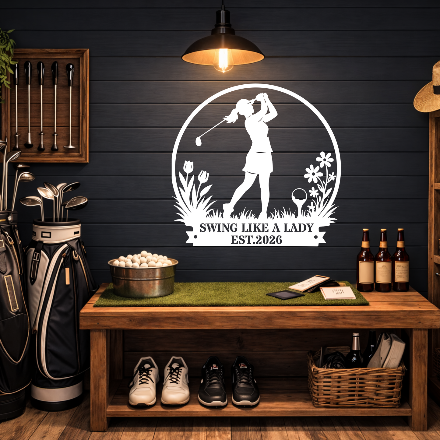 Swing Like a Lady Wall Sign