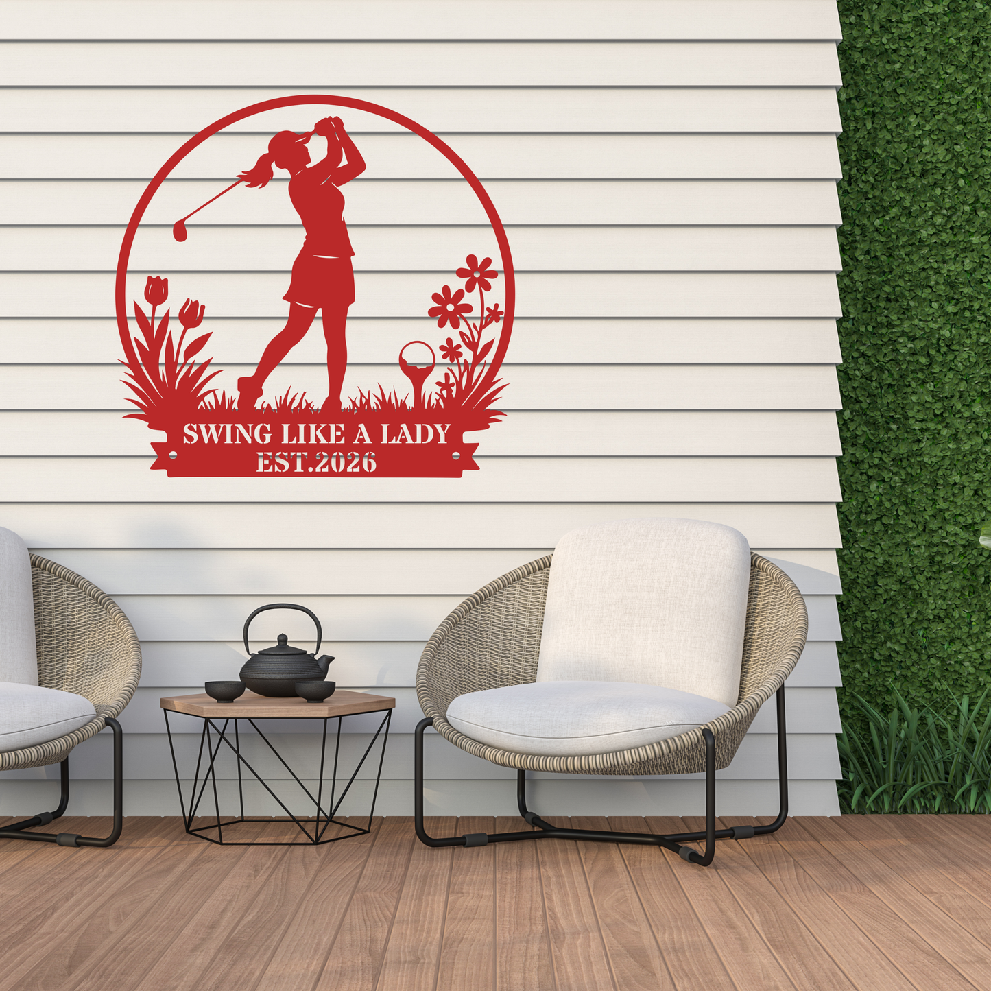 Swing Like a Lady Wall Sign