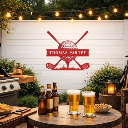 Personalised Golf Club Metal Sign