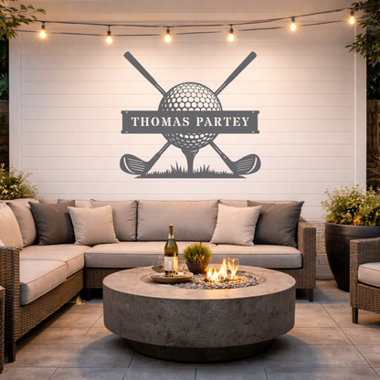 Personalised Golf Club Metal Sign