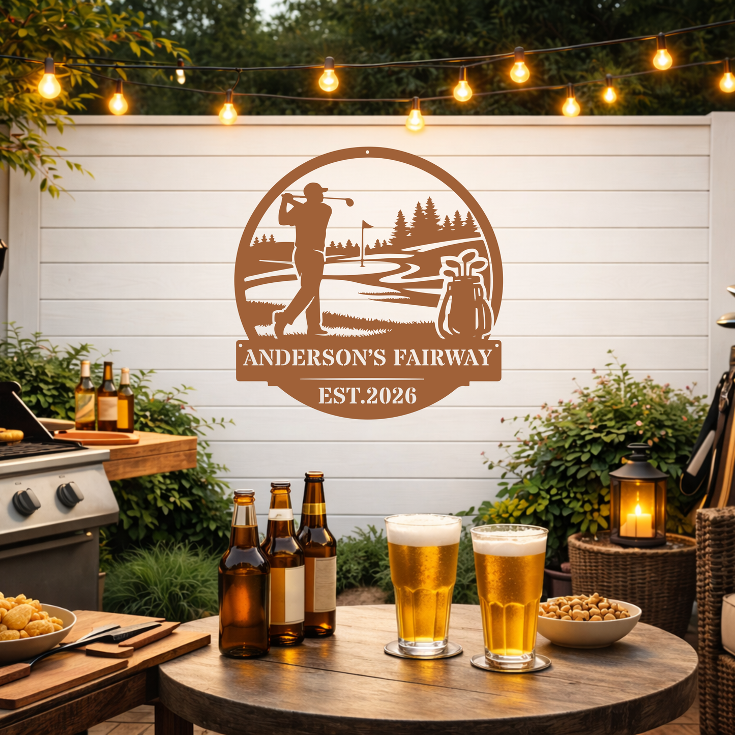 Personalised Golf Metal Sign – Anderson’s Fairway Golf Wall Art