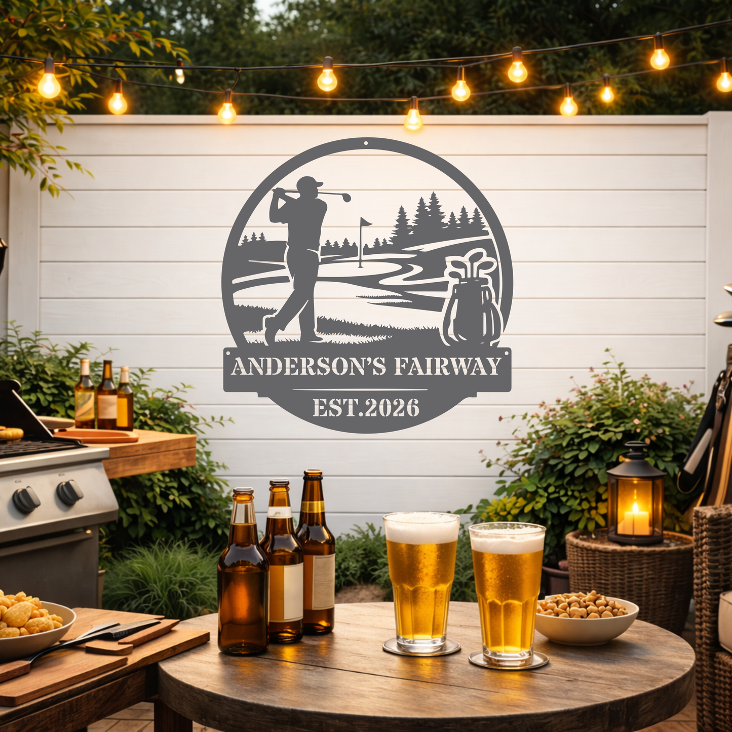 Personalised Golf Metal Sign – Anderson’s Fairway Golf Wall Art