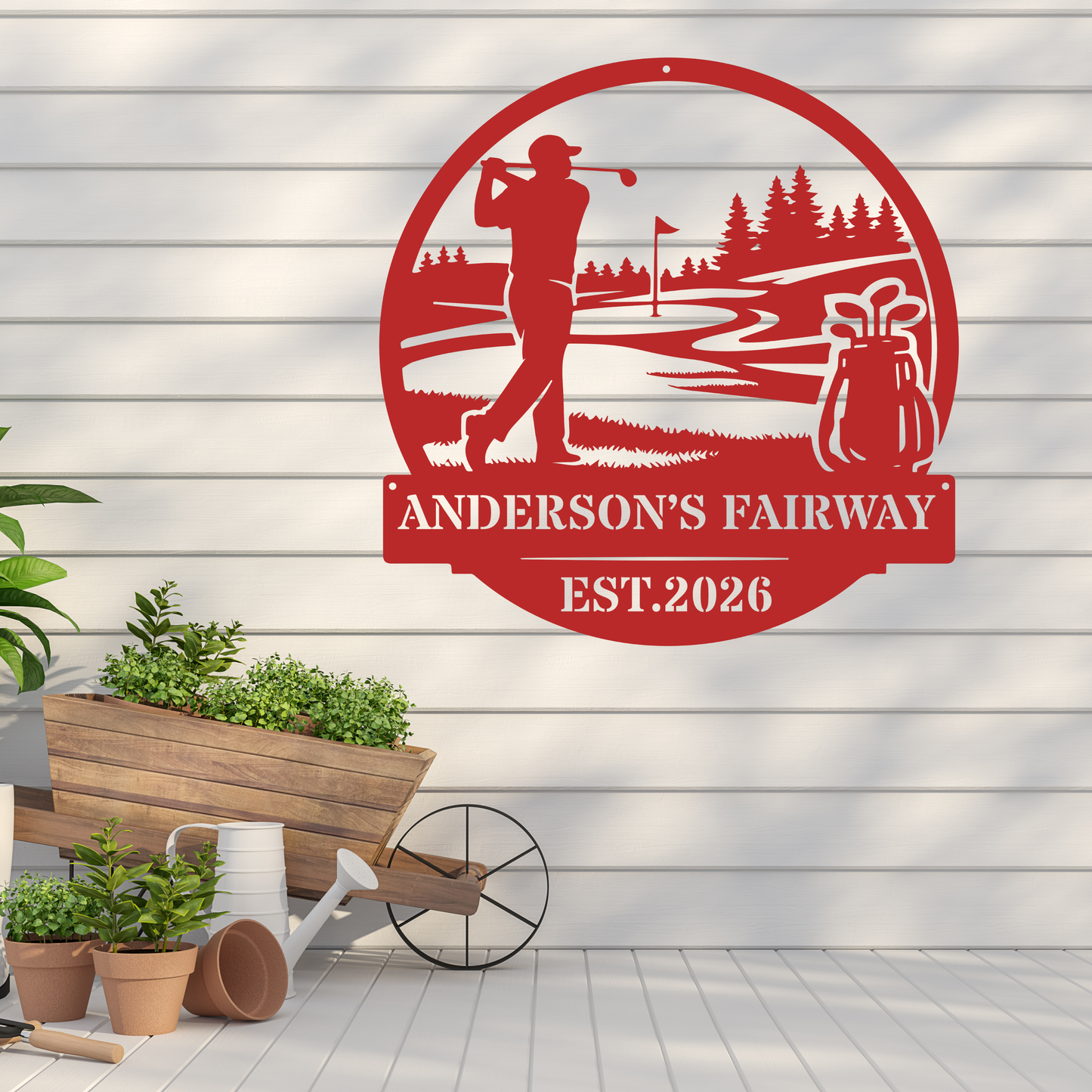 Personalised Golf Metal Sign – Anderson’s Fairway Golf Wall Art