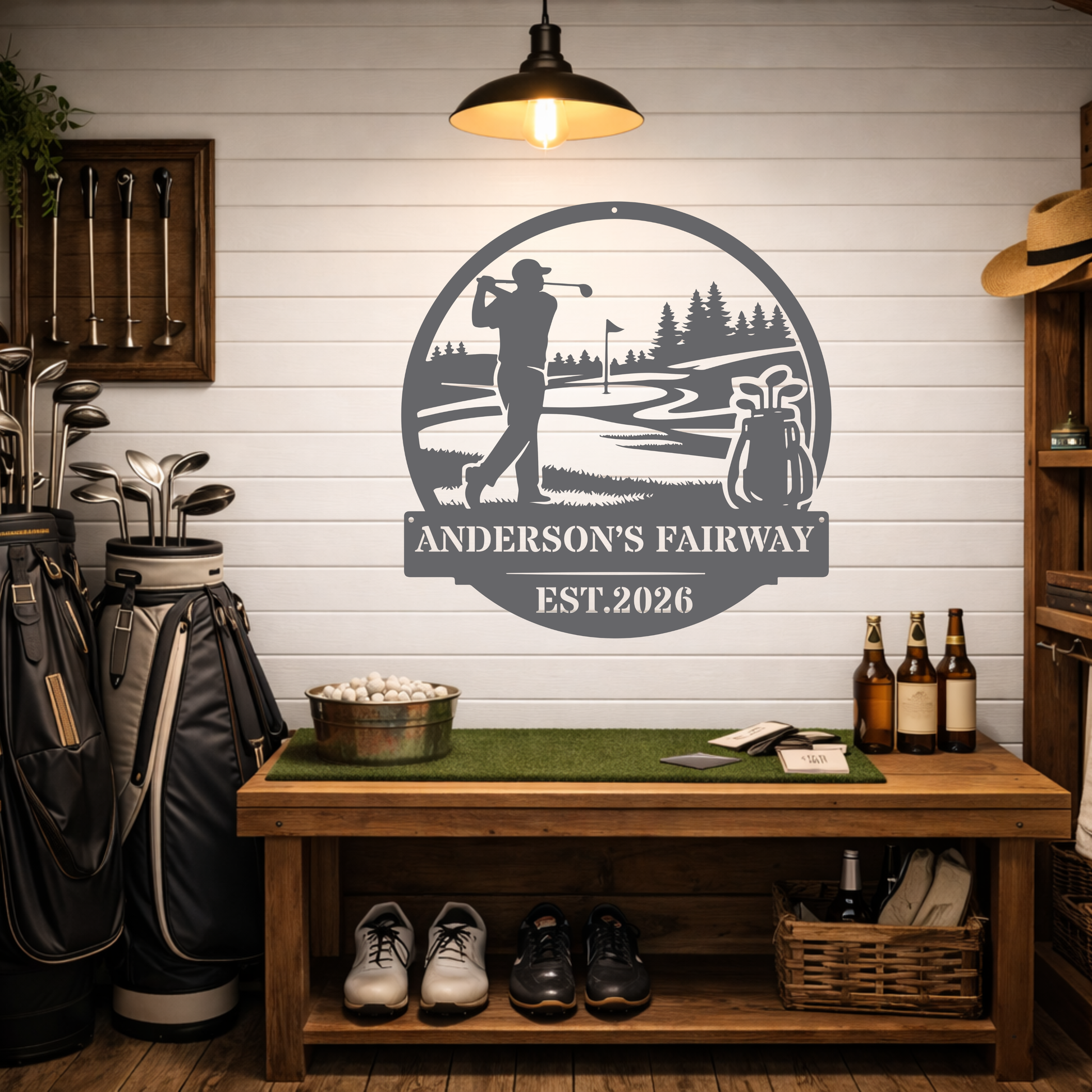 Personalised Golf Metal Sign – Anderson’s Fairway Golf Wall Art