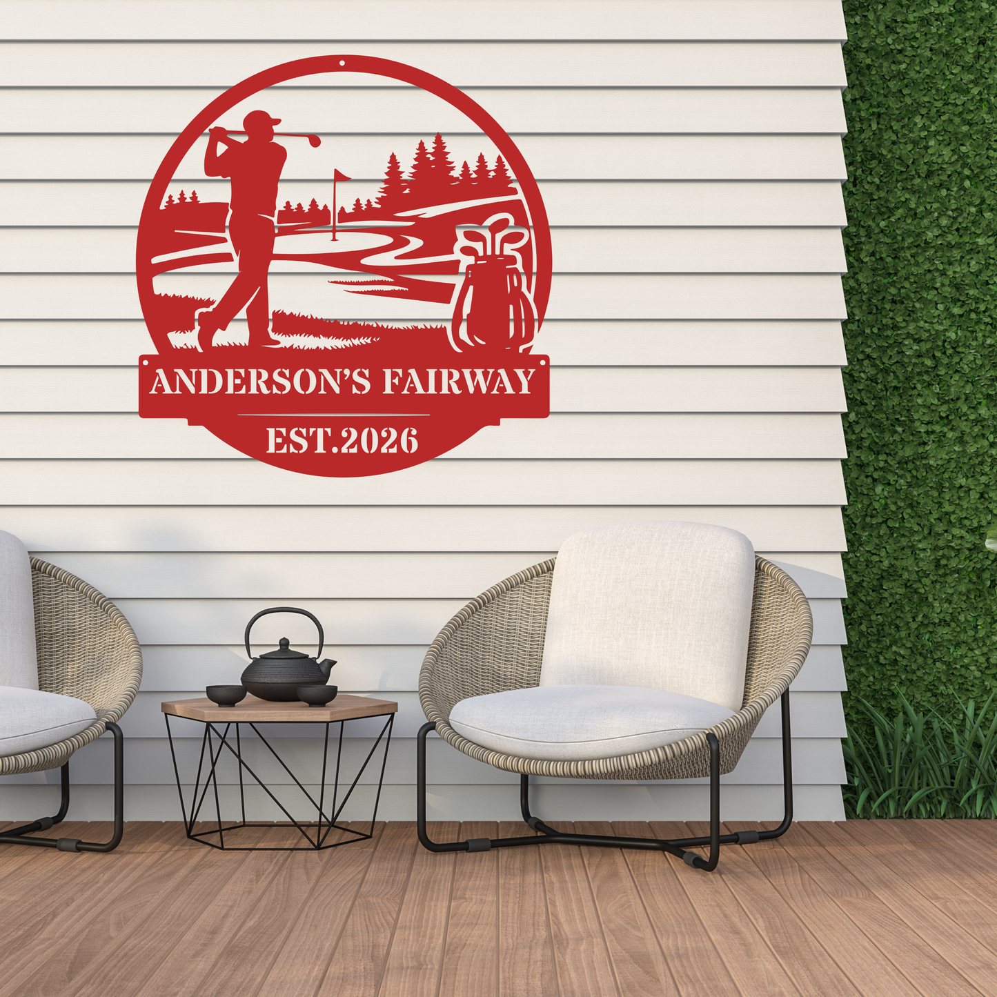 Personalised Golf Metal Sign – Anderson’s Fairway Golf Wall Art