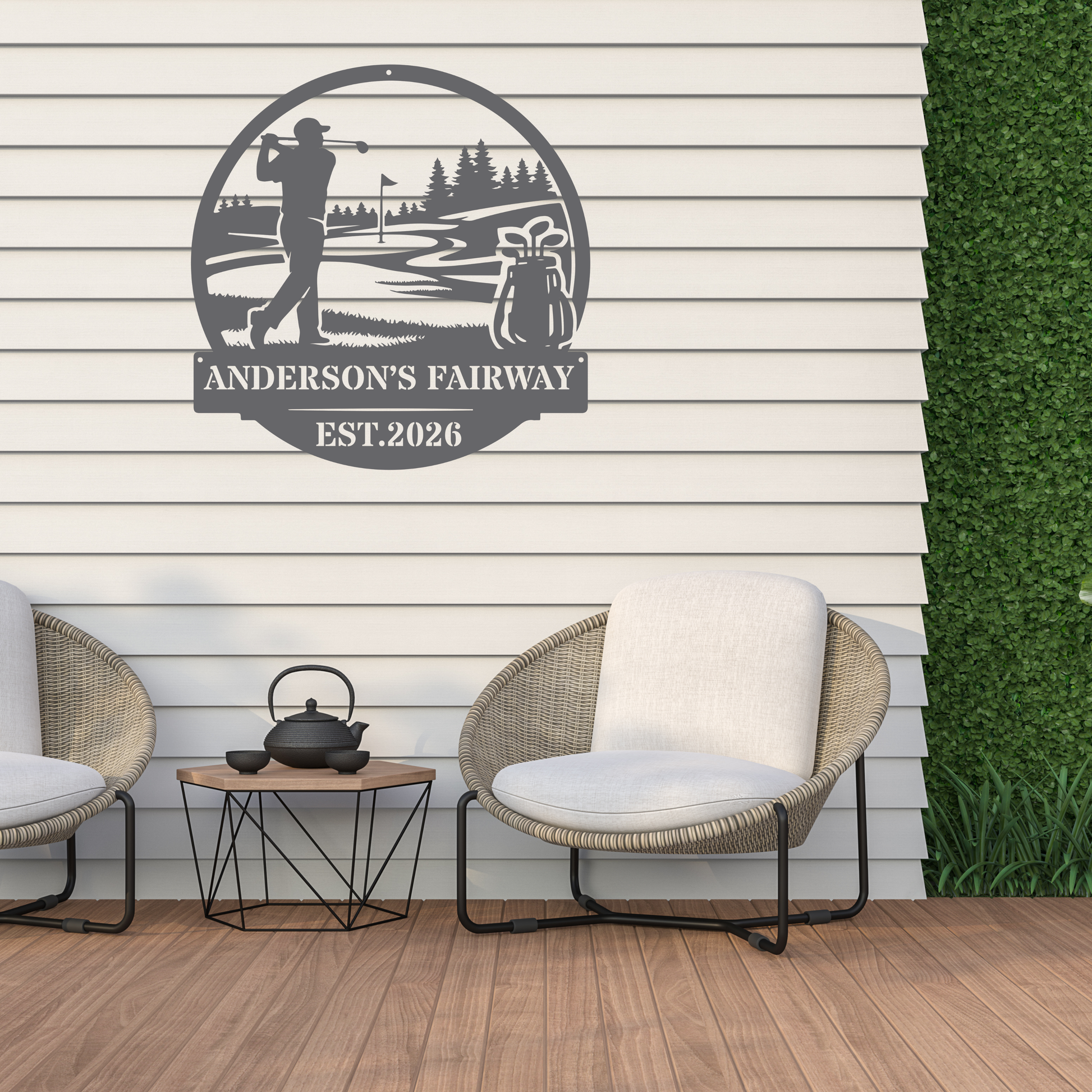 Personalised Golf Metal Sign – Anderson’s Fairway Golf Wall Art