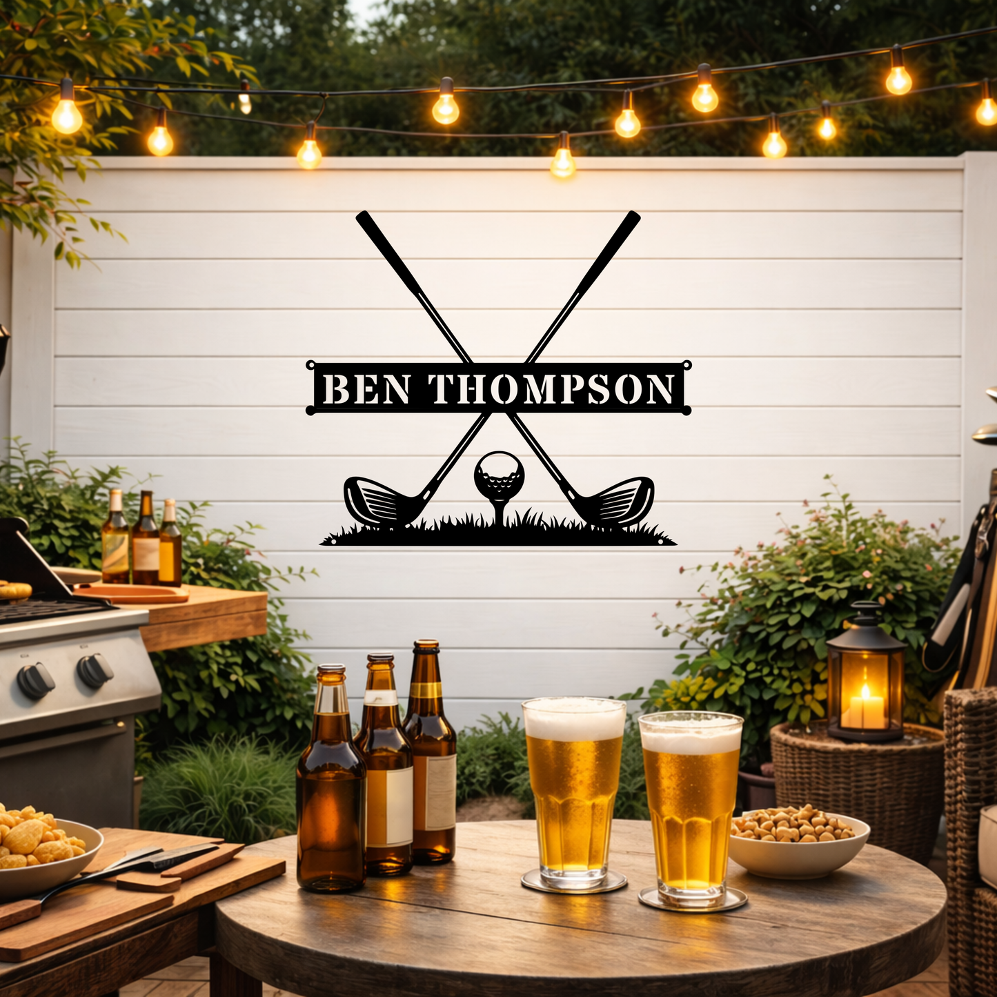 Personalised Golf Name Metal Sign