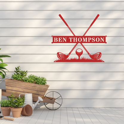 Personalised Golf Name Metal Sign