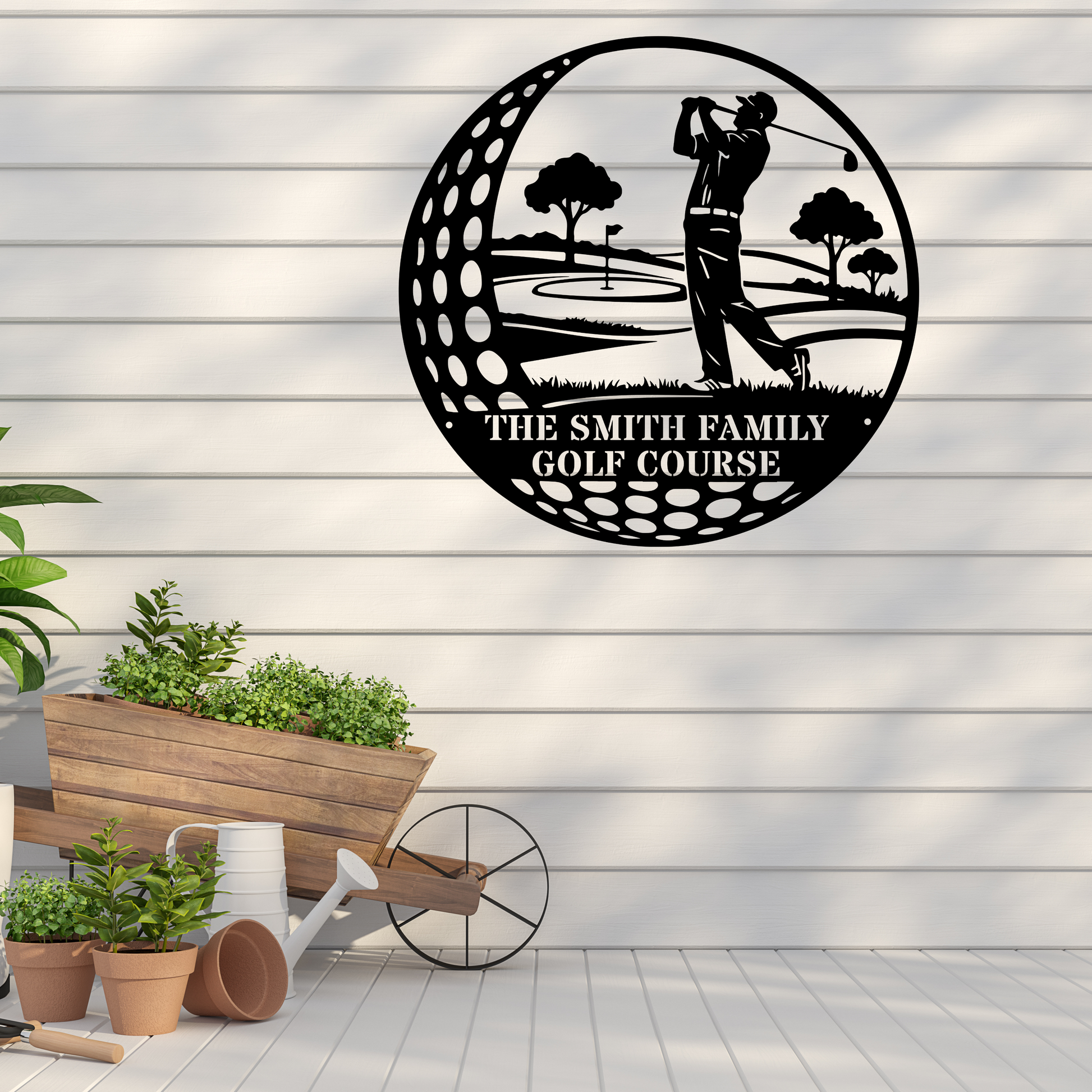 Family Golf Course Metal Sign – Custom Golf Wall Art
