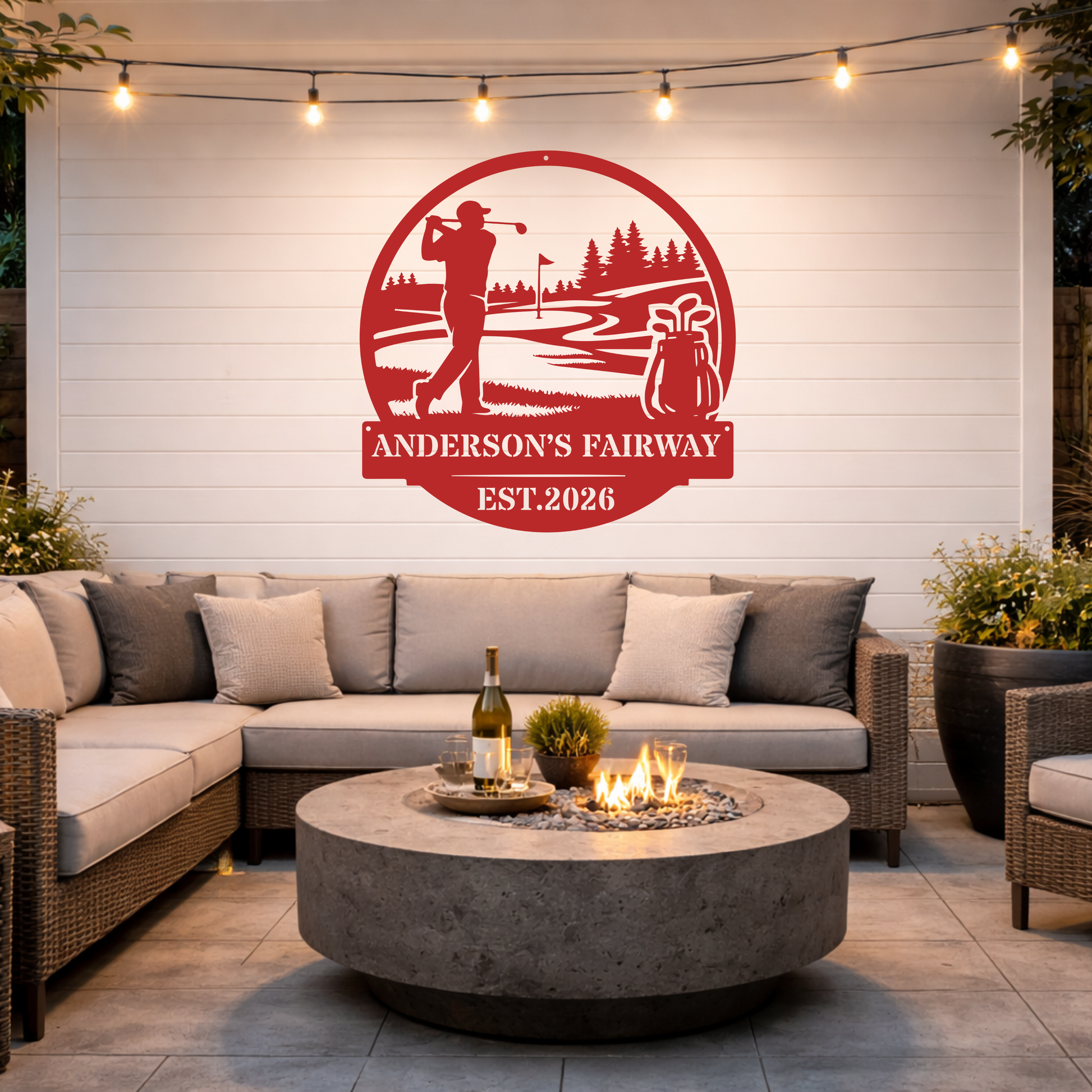 Personalised Golf Metal Sign – Anderson’s Fairway Golf Wall Art