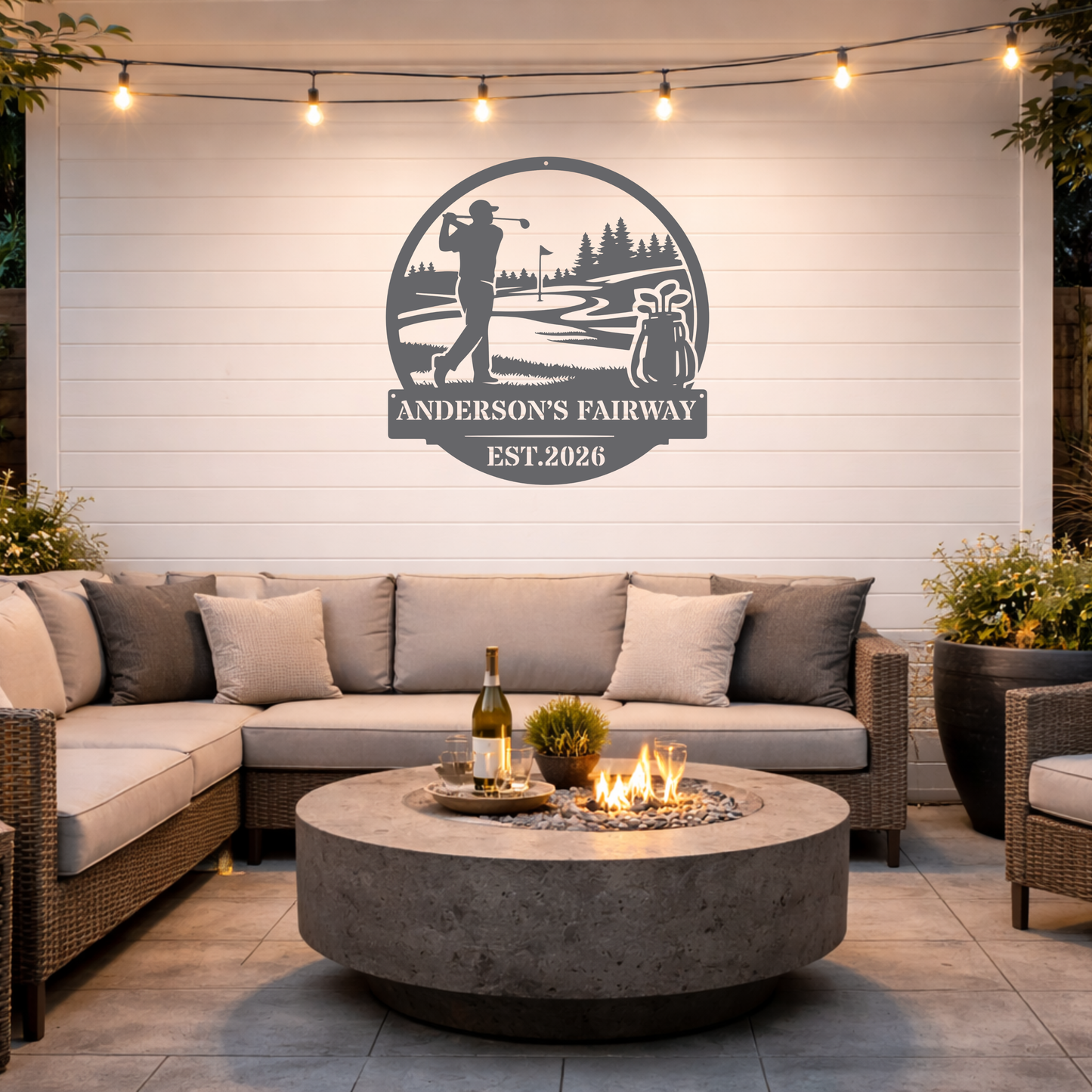 Personalised Golf Metal Sign – Anderson’s Fairway Golf Wall Art