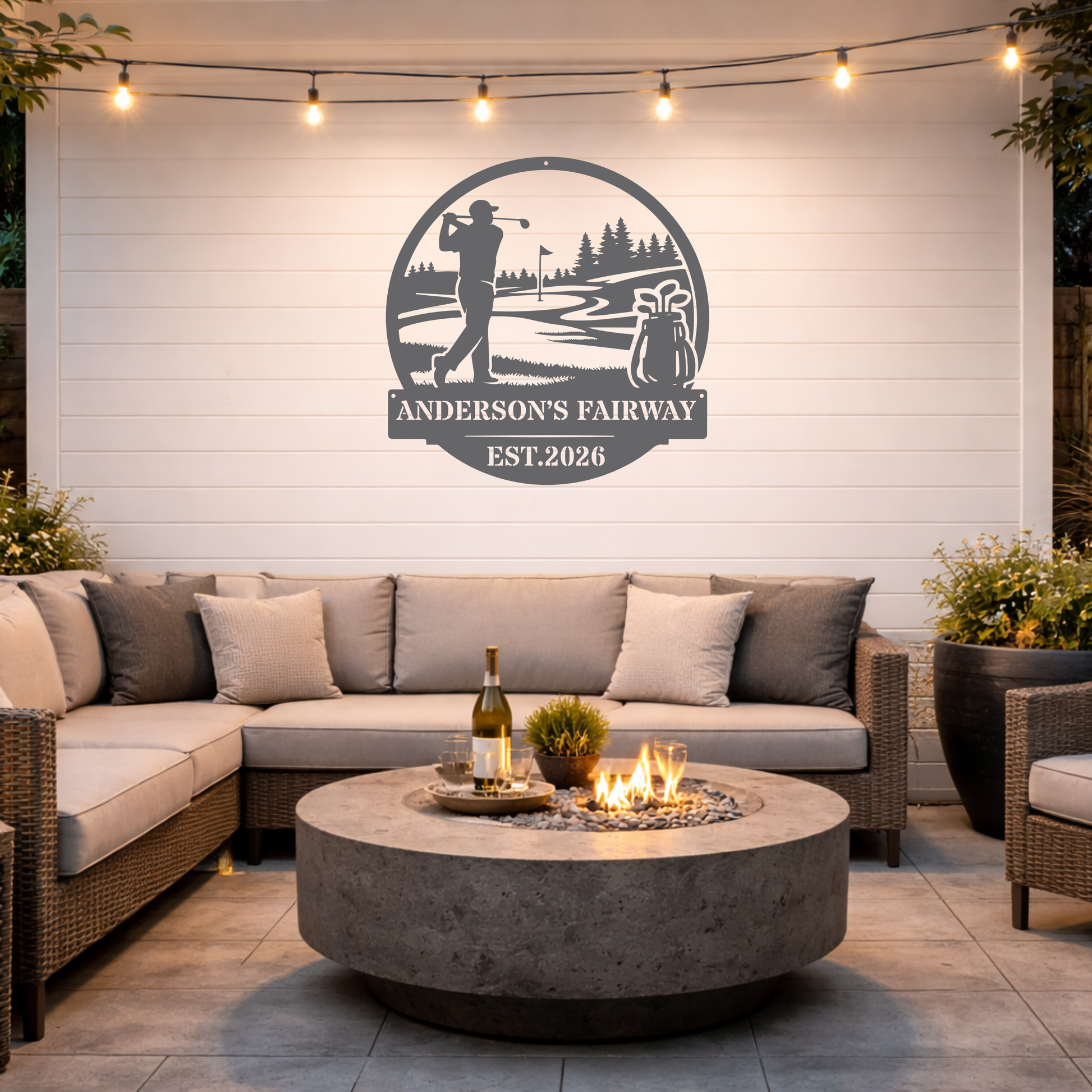 Personalised Golf Metal Sign – Anderson’s Fairway Golf Wall Art