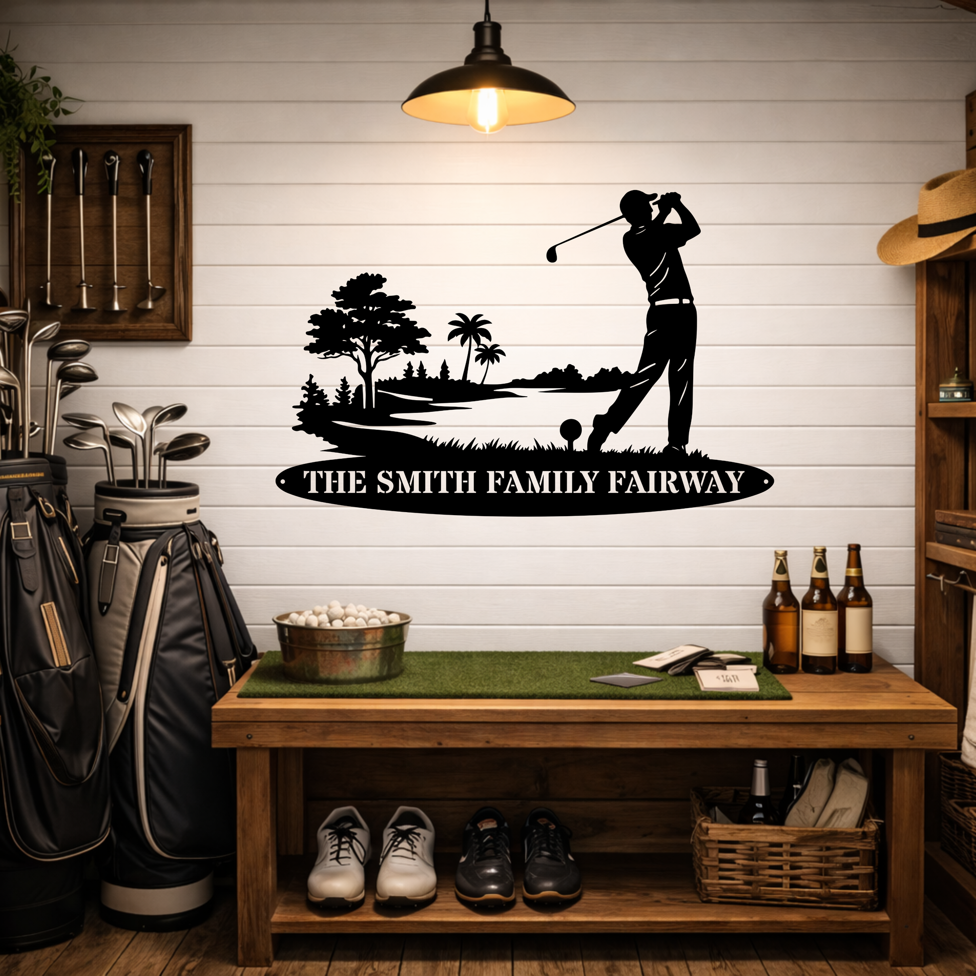 Personalised Family Fairway Metal Sign